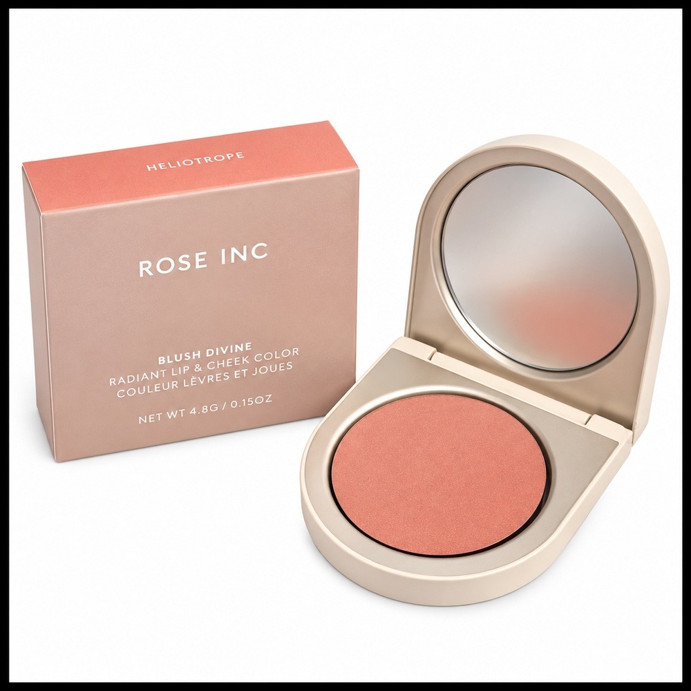 Rose Inc Blush Divine Radiant Lip & Cheek Color Heliotrope Apricot 4.5g 0.15oz